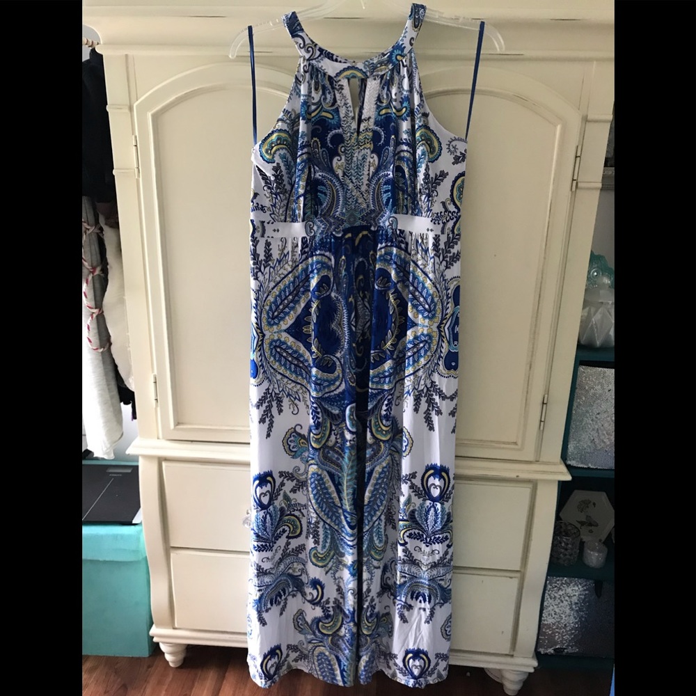 INC maxi dress 0X NWOT beading detail